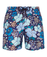 Bermuda en soie homme Tropical Turtles Minuit vue de face