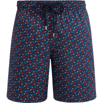 Pantaloncini mare uomo lunghi elasticizzati Micro Ronde Des Tortues Rainbow Blu marine vista frontale