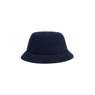 Embroidered Bucket Hat Turtles All Over Marineblau Rückansicht
