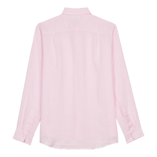 Camicia uomo in lino tinta unita Ballet shoe vista posteriore