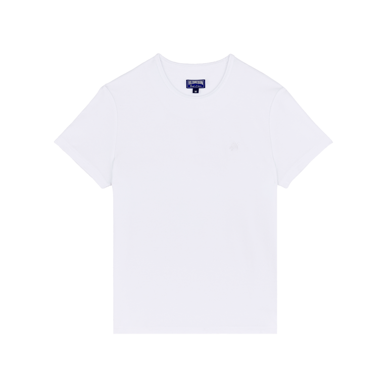 Vilebrequin Mens Blanc Portisol Turtle-motif Cotton T-shirt In White