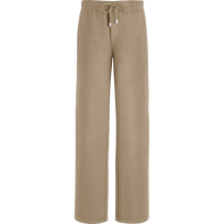 Men Linen Pants Solid Safari front view