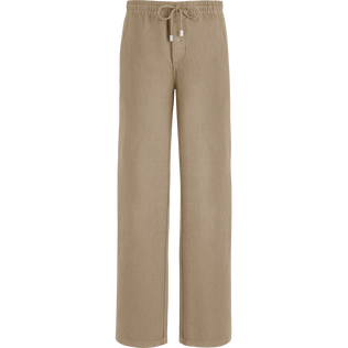 Pantalones de lino de color liso para hombre Safari vista frontal