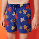 Men Embroidered Swim Trunks Ronde Des Tortues - Limited Edition Purple blue details view 2