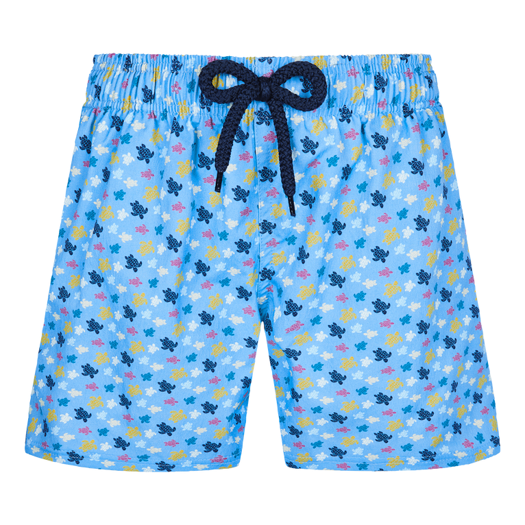 Boys Stretch Swim Shorts Micro Ronde Des Tortues Rainbow - Jirise - Blue