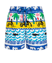 Bañador con estampado La Mer para hombre - Vilebrequin x JCC+ - Edición limitada Blanco vista frontal