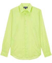 Unisex Cotton Voile Lightweight Shirt Solid Coriander front view