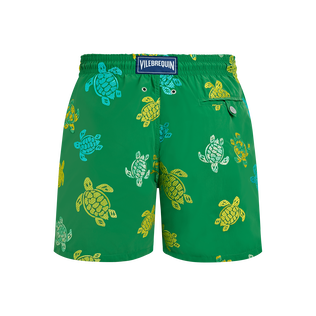 Maillot de bain homme brodé Tortue Multicolore Jungle vue de dos