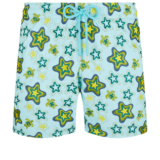 Men Embroidered Swim Trunks Stars Gift - Limited Edition Lagoon front view