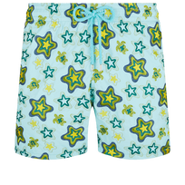 Men Swim Shorts Embroidered Stars Gift - Limited Edition Lagoon front view