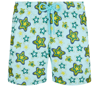 Stars Gift Badeshorts mit Stickerei für Herren – Limitierte Serie Lagune Vorderansicht