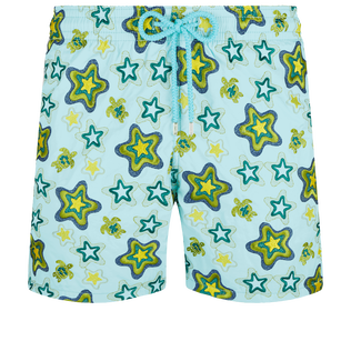 Men Embroidered Embroidered - Men Embroidered Swim Trunks Stars Gift - Limited Edition, Lagoon front view
