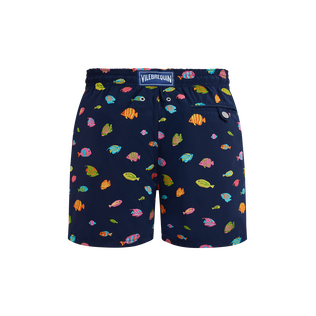 Men Swim Shorts Embroidered Fishy Dance - Limited Edition Navy back view