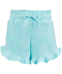 Pantalones cortos de felpa con estampado Rondes des Tortues para niña Thalassa vista frontal