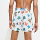 Men Embroidered Swim Shorts Ronde Des Tortues - Limited Edition Glacier back worn view