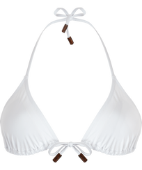 女士 Triangle 纯色比基尼上衣 White 正面图