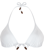 女士 Triangle 纯色比基尼上衣 White 正面图