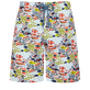 Men Long Swimwear Utra-light and Packable Fish Family White front view
