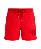 Pantaloncini mare uomo ricamati The Year Of The Snake Papavero vista frontale
