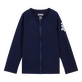 Kids Long Sleeves Rashguard Solid Navy front view