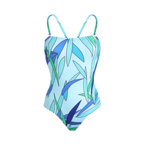 【I AM MARI】Cezanne flare banding sleeveless one piece Women Crossed Back Straps One-piece Swimsuit Madrague