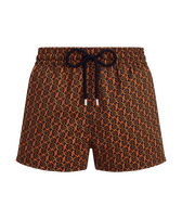 Men Short Swim shorts Graphic Wrinkles Navy 正面图
