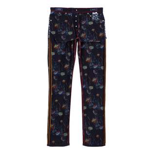 男士 Neo Medusa 印花五口袋牛仔长裤 Dark denim w1 正面穿戴视图