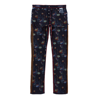 Men 5-Pockets printed Denim Pants Neo Medusa Dark denim w1 front worn view