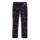 Pantalón vaquero con cinco bolsillos y estampado Neo Medusa para hombre Dark denim w1 vista frontal desgastada Pantalón vaquero con cinco bolsillos y estampado Neo Medusa para hombre Dark denim w1 vista frontal desgastada