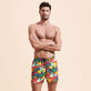 Men Stretch Swim Shorts Marché Provencal Navy front worn view