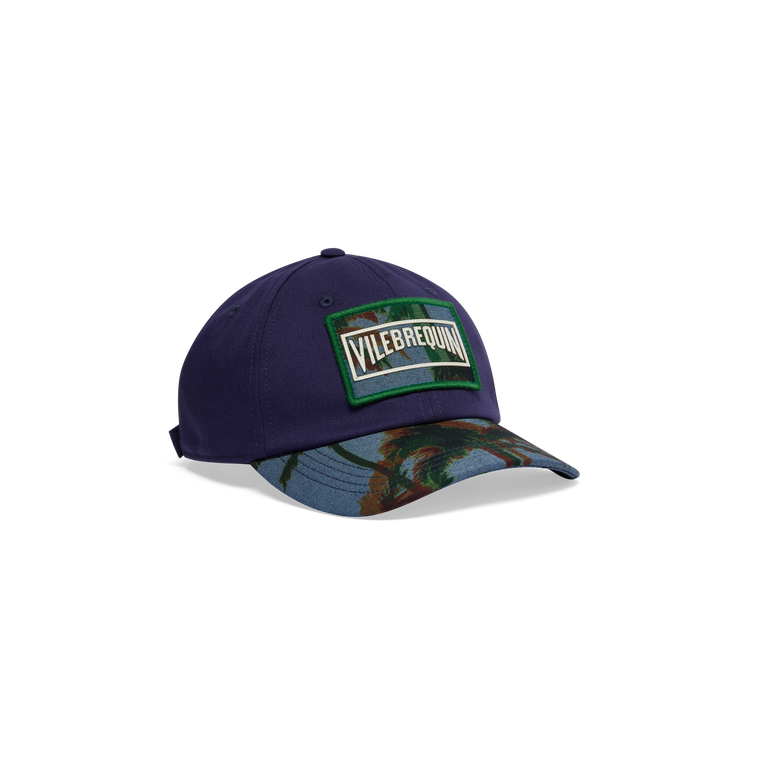 Vilebrequin Men Denim Cap Palm Offspring - Capilla - Blue - Size OSFA