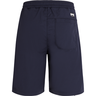 Men Jogging Gabardine Bermuda Shorts Blue back view