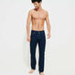 Men Others Printed - Men 5-Pockets printed Denim Pants Neo Medusa, Dark denim w1 front worn view Men Others Printed - Men 5-Pockets printed Denim Pants Neo Medusa, Dark denim w1 front worn view