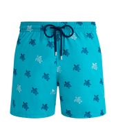 Pantaloncini mare uomo ricamati Micro Ronde des Tortues Diagonale - Edizione limitata Disco green vista frontale