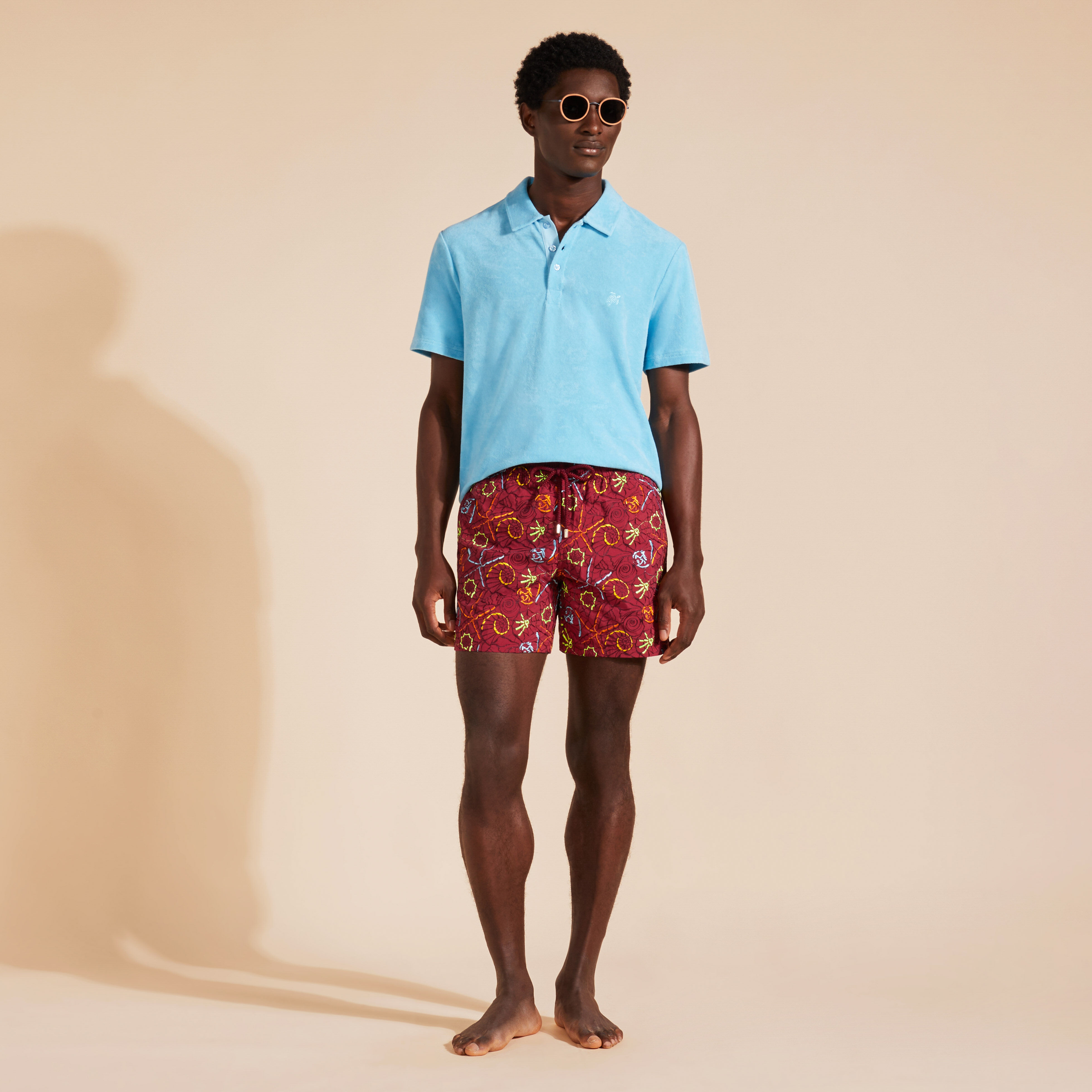 Men Swim Shorts Embroidered Noumea Sea Limited Edition