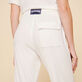 Pantalón liso en tejido terry unisex Blanco tiza detalles vista 1