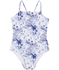 Girls One-piece Swimsuit Riviera Ink vista frontal