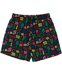 Costume da bagno uomo Palm Angels Monogram- Vilebrequin x Palm Angels Nero vista frontale
