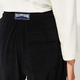 Solid Unisex-Bermudashorts aus Frottee Schwarz Details Ansicht 7