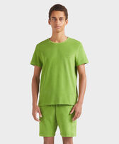 Camiseta de color liso en tejido terry unisex Camouplage vista frontal desgastada