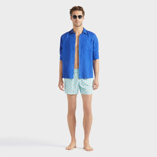 Men Stretch Short Swim Trunks Micro Ronde Des Tortues Rainbow Pacific details view 1