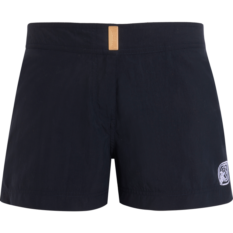 Stretch-badeshorts Mit Flachem Bund Für Damen – Vilebrequin X Ines De La Fressange - Finess - Blau - Größe XS - Vilebrequin