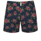 Bañador elástico con cintura plana y estampado Provencal Turtles para hombre Azul marino vista frontal