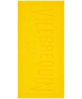 Solid Organic Cotton Beach Towel Yellow front view