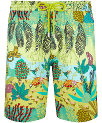 Jungle Rousseau Bermudashorts aus Leinen mit Print für Herren Ginger Vorderansicht