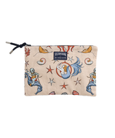 Zipped Linen Beach Pouch Aqua Circus - Vilebrequin for St. Regis Pink champagne 正面图