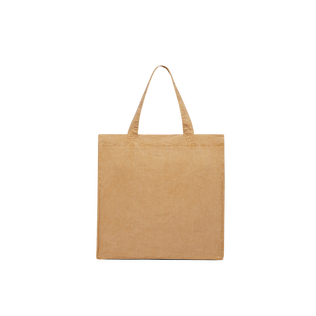 Unisex Linen Beach bag Solid Mocha back view