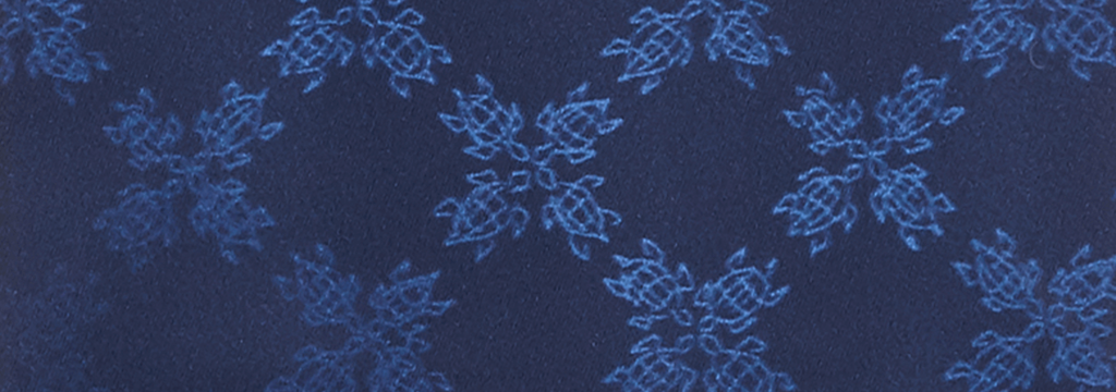 Turtle Monogram Jacquard Badeanzug mit Bügeln für Damen Marineblau drucken