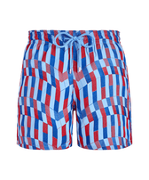 Men Swim Shorts Embroidered Graphic Glass - Limited Edition Flax flower 正面图