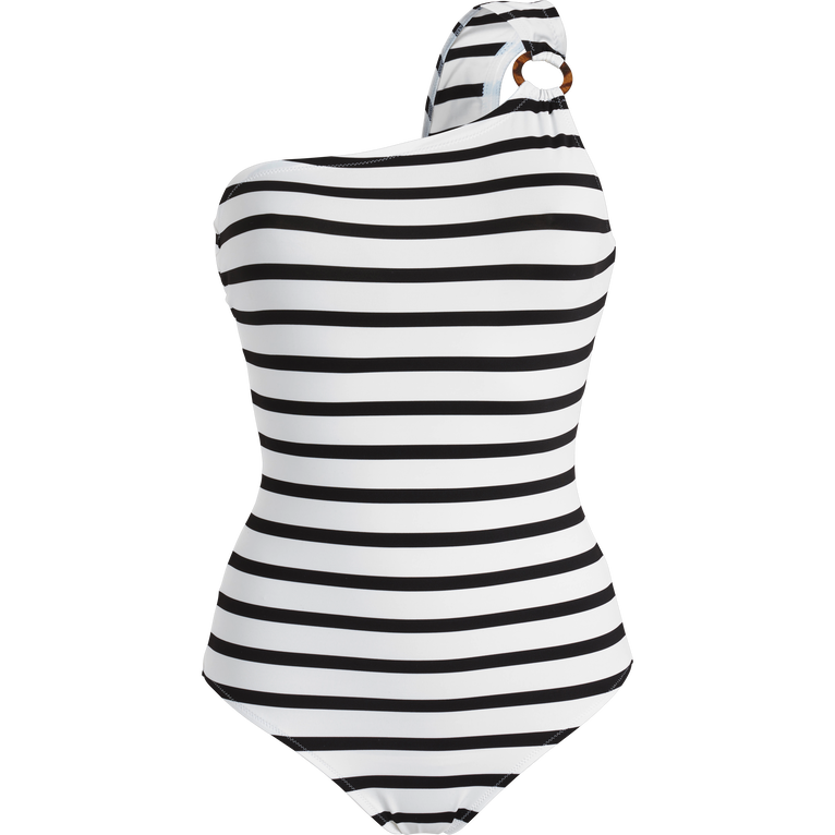 Asymmetrischer Rayures Badeanzug Für Damen - Friza - Schwarz - Größe M - Vilebrequin